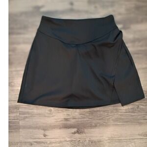 Move‎ Theology Womens Black Athletic Skort Ribbed Tennis Golf Skirt XS